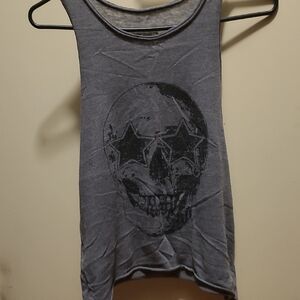 Chaser Charcoal Star Skull Tank Top